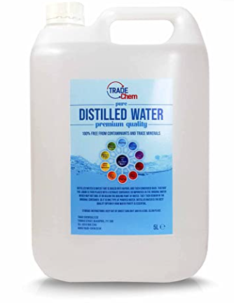 should you use distilled water to clean vinyl